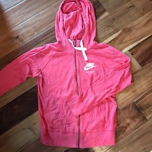 Nike zip up hooded sweatshirt